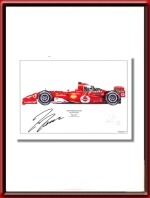 Felipe Massa & David Wilson gesigneerde Ferrari F248 2006 print